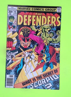 Defenders #48 Vol. 1 1977 Marvel Comics Newsstand Lower Mid Grade L61-9