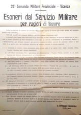 § RSI -  26° COMANDO MILITARE VICENZA - Murale per esoneri dal servizio militare