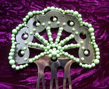 Spanish mantilla style hair comb with beads ABP NO US IMPORT TAX