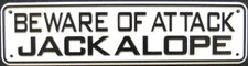 Beware of Attack Jackalope Sign