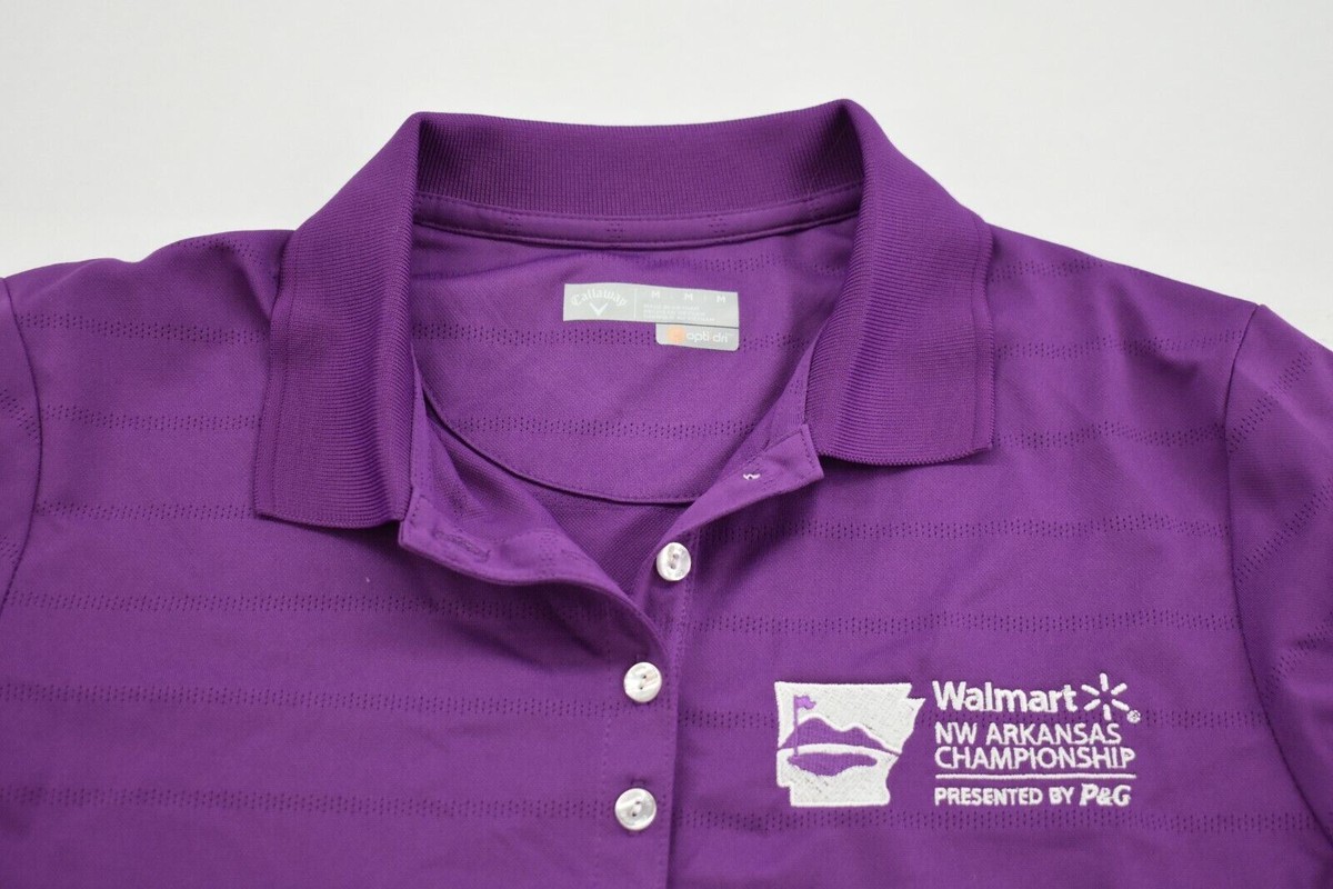 2 Callaway Walmart Womens Purple Short Sleeve Walmart Employee Polo Shirt M  | eBay