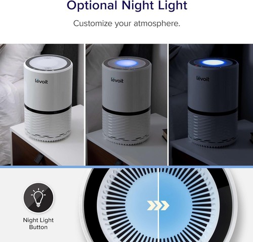 Compact Air Purifier for Dust, Smoke & Pollen - Ideal for Beds & Offices, White - Picture 6 of 10