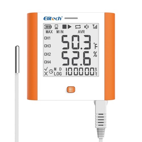 Termómetro digital Elitech registrador de datos de humedad temperatura refrigerador, GSP - Imagen 28 de 31