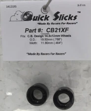 QUICKSLICKS CB21XF SILICONE TIRES FOR 14.5x12mm F1 ALUMINUM WHEEL 1/32 SLOT PART