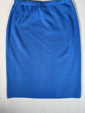 Vintage Philippe Marques Petites 12 Blue Knit Elastic Waist Pencil Skirt Geek US