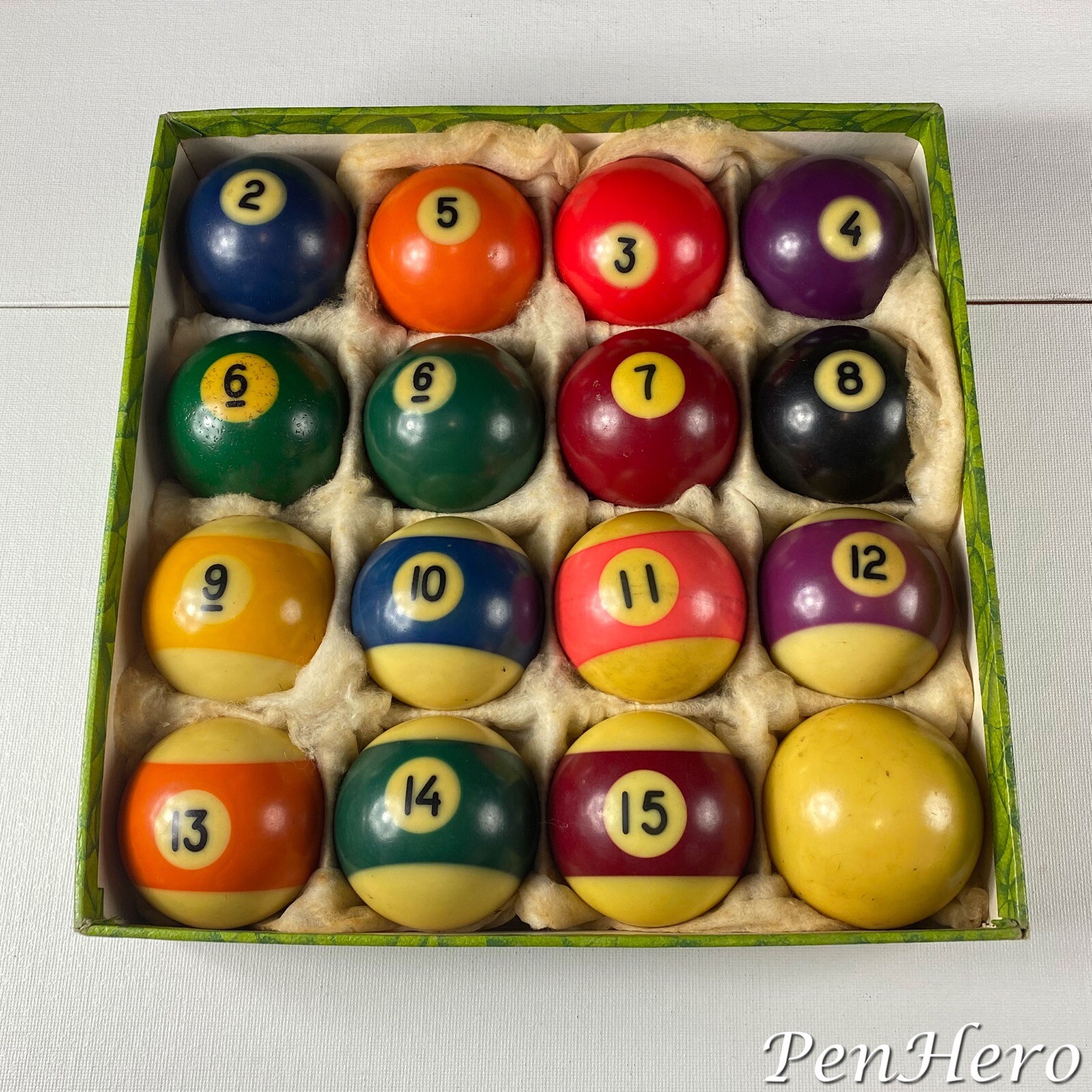 Hyatt Vitalite Pocket Balls Albany Billiard Ball Company Vintage