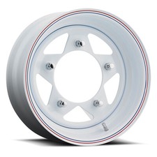Unique 81 Vw Baja 15x8 5x205 Offset -38 White W Red And Blue Stripes Qty Of 1