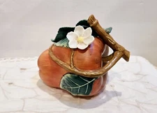 Fitz and Floyd Classics Le Jardin Potagere Red Apple Box Trinket Dish With Lid