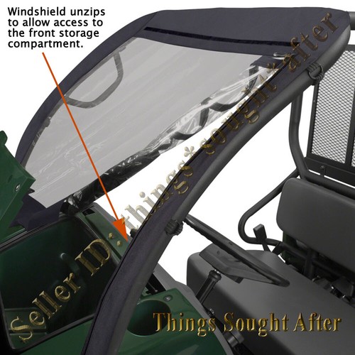 Kawasaki Mule Vinyl Windshield for 2017 2018 2019 SX Series XC & SE Front Window - Picture 3 of 5