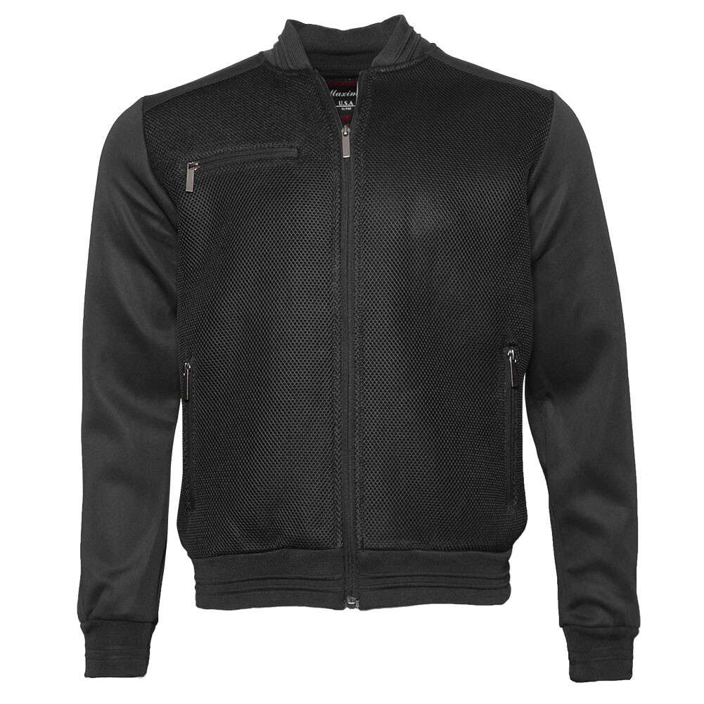 Mens Bomber Varsity Jacket Lightweight Mesh Zip Up Fall Winter Casual Fit