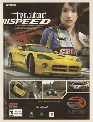 Vintage 2004 R: Racing Evolution Original PS2 GC Promo Print Ad 20x26cm GPM 185