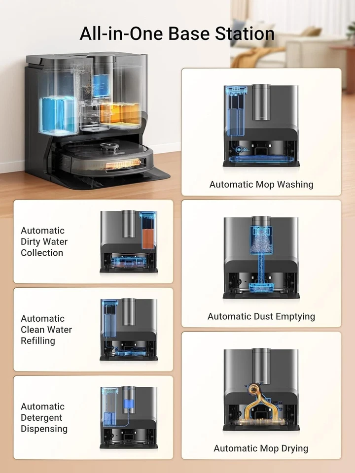 Eureka J20 Robot Vacuum Self Emptying Suction Auto Mop Washing & Hot Air Drying - Image 4 of 4