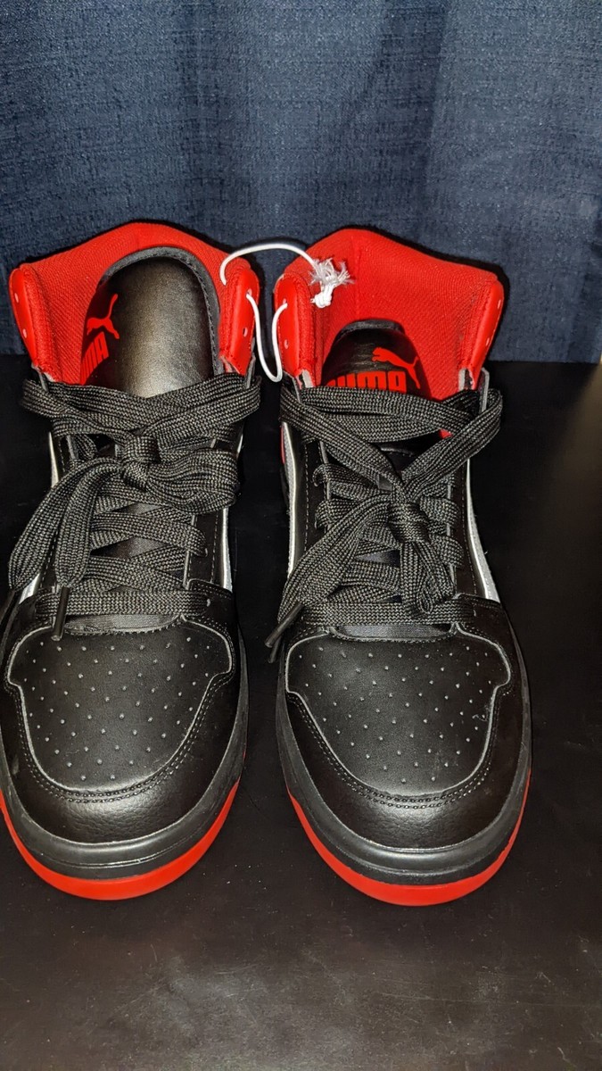 Size 10 - Puma Rebound LayUp SL Black High Risk Red for sale 