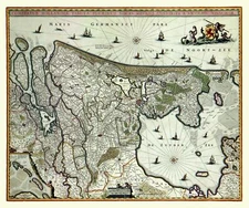 Historic Map - Netherlands - Visscher - 27.48 x 23 - Vintage Wall Art