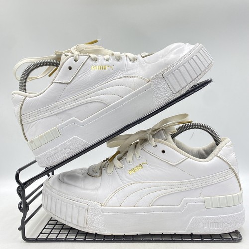 Puma Cali Sport Triple White Sneaker Gr. UK 6,5 Leder Plateau 373871-01