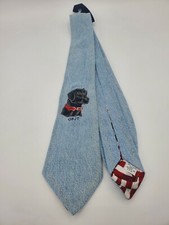 Black Lab Labrador Dog Original Blue Jean Tie Co. Recycled Denim --USA Made