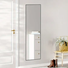 ZUNMOS Large Full Length Mirror with Stand Vertical or Wall Mounted Rectangular