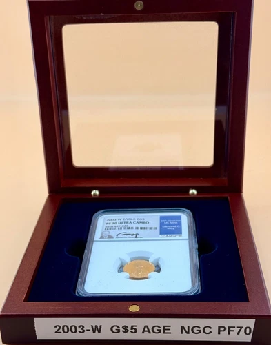 2003-W $5 American Gold Eagle  NGC PF 70  SIGNED BY ED MOY