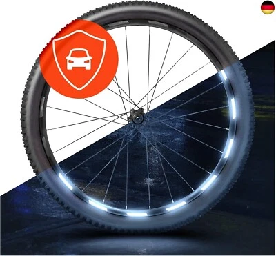 Luxshield Fahrrad Reflektoren Aufkleber - 64er Set für 26/27,5/28 / 29 Zoll