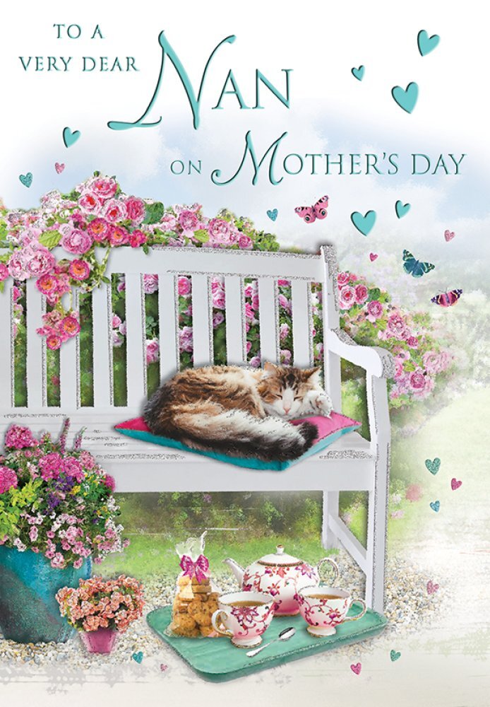 Mother’s Day Card Nan - Foil & Glitter Finish 6.2"" x 9""