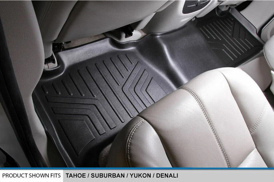 SMARTLINER Custom Fit Floor Mats 2 Row 2007-2014 Tahoe Yukon Suburban Yukon XL - Image 4 of 4