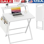 New ListingFolding Desk W/ Monitor Stand Portable Writing Table Space Saving Storage Bag Us