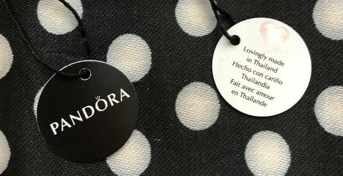 PANDORA | 12 ETIQUETAS DE JOYERÍA DE AUTENTICIDAD NUEVAS AUTÉNTICO LOGOTIPO REDONDO RARO MINORISTA EE. UU. - Imagen 5 de 8