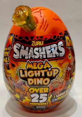 Zuru Smashers Series 4 Mega Light Up Dino Egg with Sounds 25 Surprises 