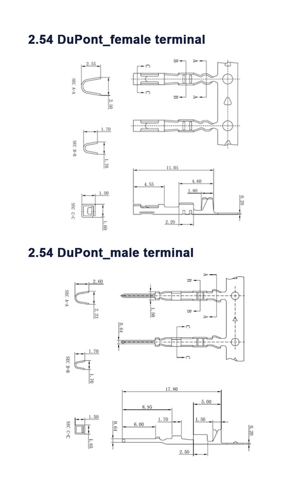 Anschlussstecker 1–20-polig, 2,54 mm Rastermaß, Leiterplatten-Stiftleiste header - Image 3 of 4