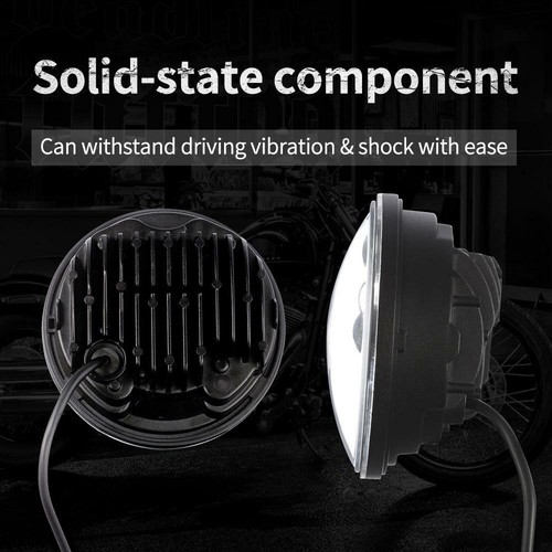 5.75 5 3/4 LED Headlight Hi-Lo Projector Motorcycle Fit For Harley Davidson Dyna - Picture 11 of 12
