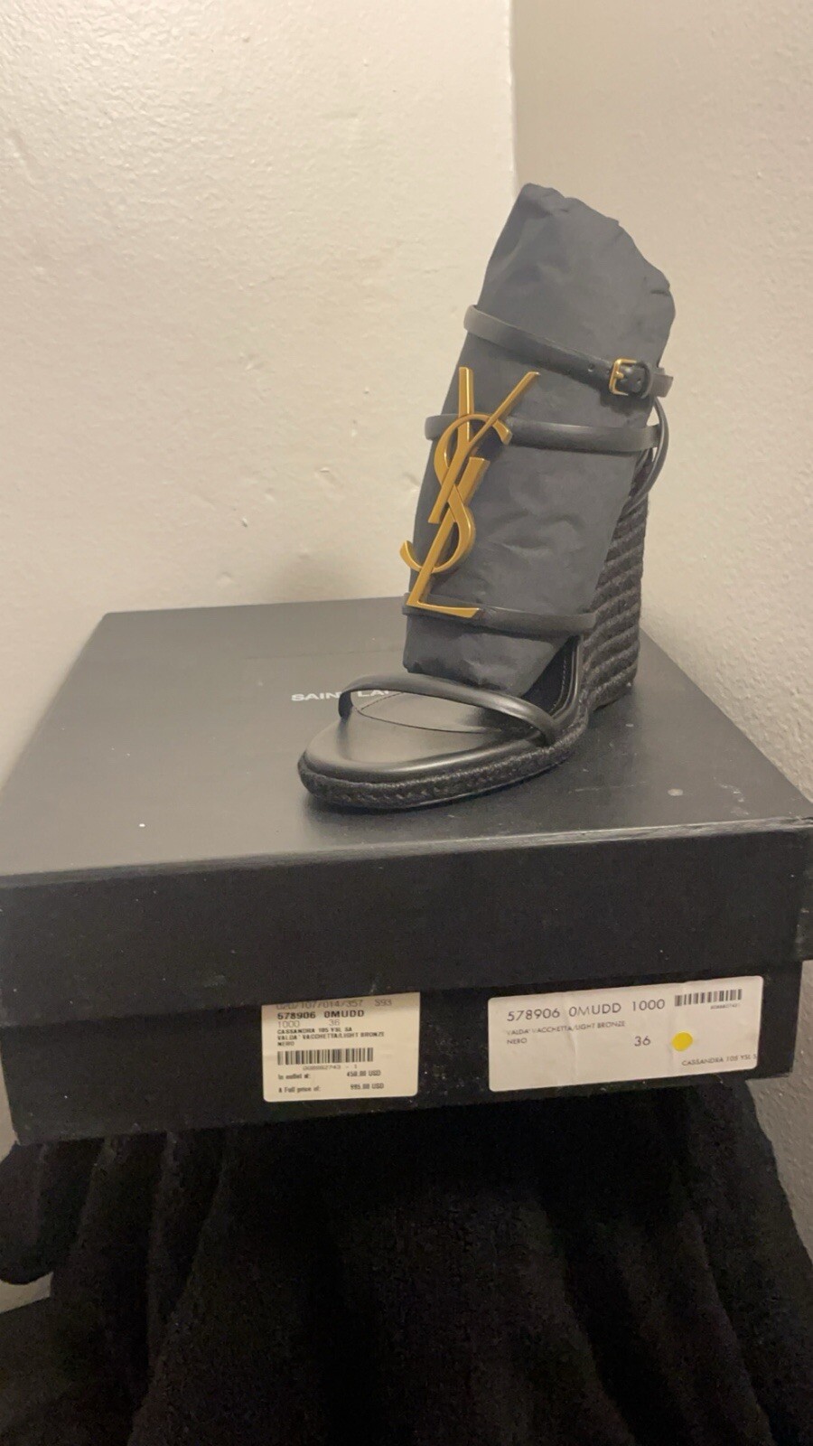 YSL designer heels size 36 luxury fashion shoes-image