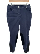 NOBLE EQUESTRIAN Women’s Riding Full Seat Breeches Stretch Denim Pants 31”X26”