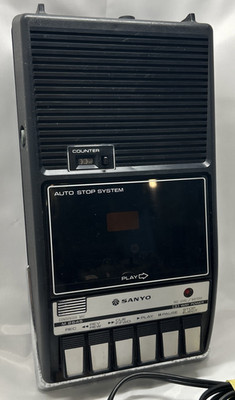 Sanyo M2545 Cassette Recorder with Daiwa Cord Clean Working Condition