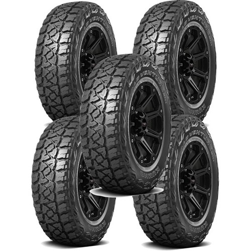 (QTY 5) 32x11.50R15 Kumho Road Venture MT51 113Q LRC Black Wall Tires