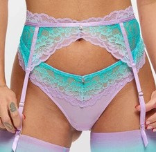 Ann Summers Sexy Lace Suspender Belt Ombre Lilac Size S 8-10