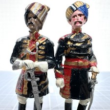 Steadfast Toy Soldiers Indian Infantry Sikh Officer Military Painted Figures Lot