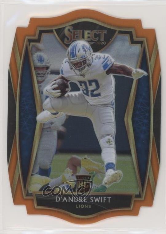 2020 Select Premier Level Orange Prizm Die-Cut D'Andre Swift #151 Rookie RC 0lt3