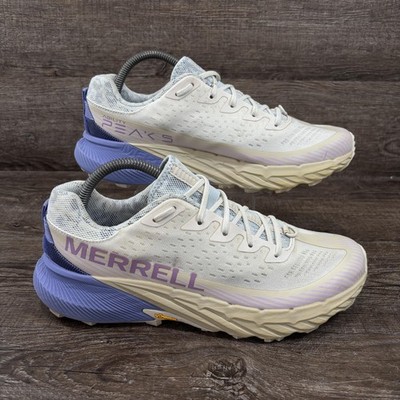 Merrell Agility Peak 5 Shoes Women's 9.5 White Purple Pastel Trail Running
