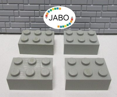 ( E18/6/2) LEGO 4 x 3002 Stein Baustein Basic 2x3 alt hellgrau