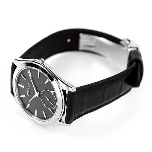 Citizen Eco-Drive One Solar Made in Japan Quarz Herren AQ5010-01E Schwarz Leder - Bild 3 von 6