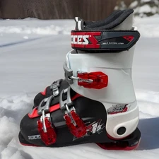 Roces IDEA Free Adjustable Kids Winter Ski Boots Black Red White Size 22.5–25.5