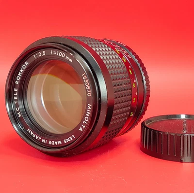 [COMO NUEVO] Lente Minolta MC Tele Rokkor 100 mm f/2,5 MF Portrait Prime de... - Imagen 1 de 4