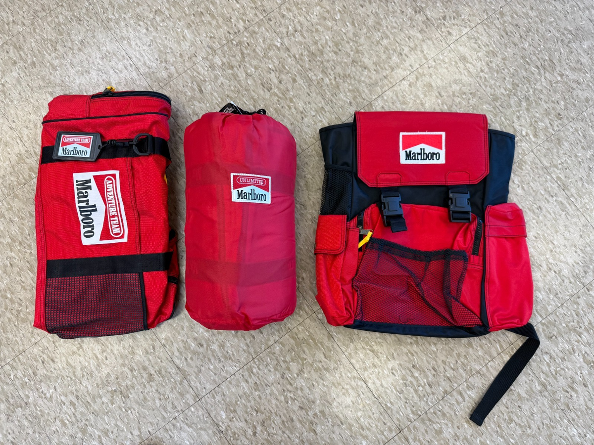 RARE Vintage Marlboro Adventure Team Duffle Bag, Backpack
