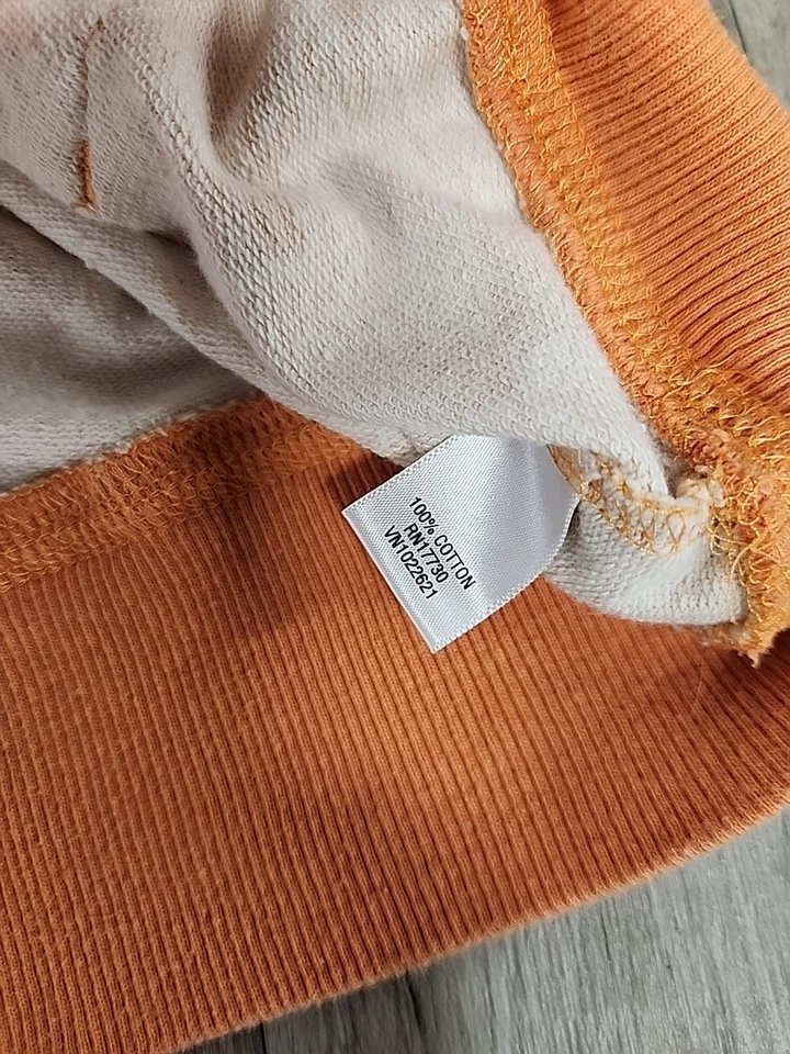 Sudadera con Capucha Floral Merona Manga Corta 100% Algodón Talla Pequeña - Naranja Foto 4 de 4