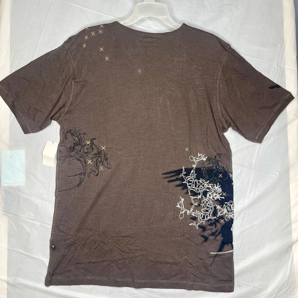 Vintage Y2K Artful Dodger T Shirt Men’s Black Eagle Embroidered NWT - Size XXL - Image 2 of 4