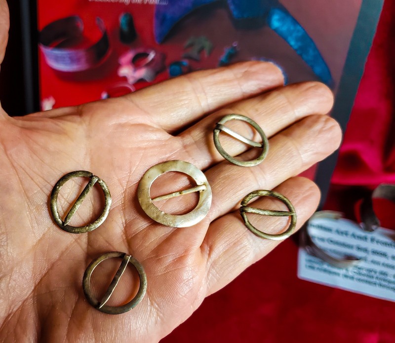 1700s Fur Trade Silver ~ Five Ring Brooches