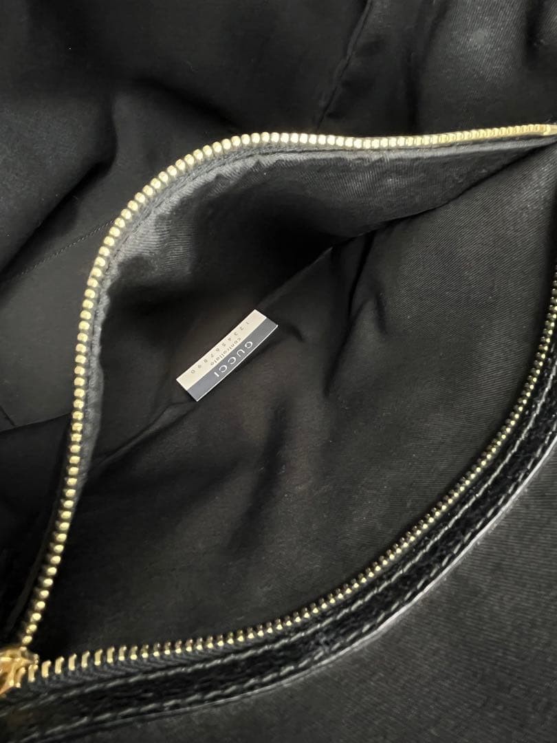 GUCCI GG Canvas Tote Bag Leather Black Authentic Designer Shoulder Purse thumbnail 14