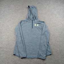 Under Armour Hoodie Youth XL 18-20 Blue HeatGear 1/4 Zip Loose Fit Pullover
