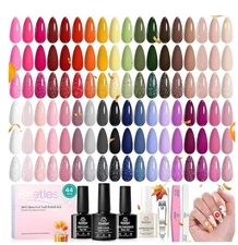 Nail Polish Set 36 Colors with Base Coat Glossy Matte Glitter Top Coat Nail Art