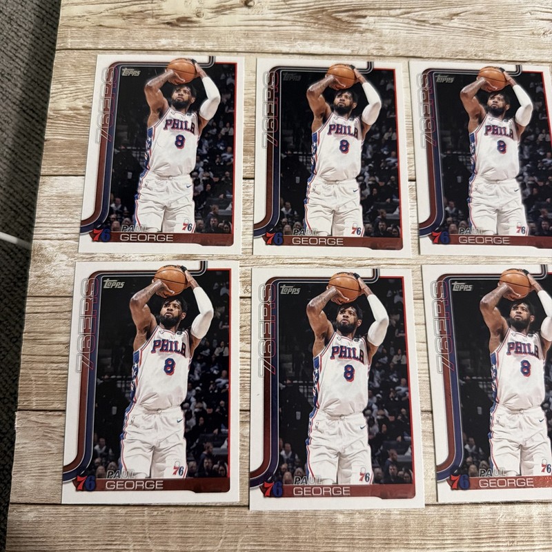 (15) Paul George Lot 2025-26 Topps #23 Philadelphia 76ers